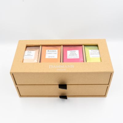 DF-6477- KRAFT CRDBRD CASE 2 DRAWERS 56 SACHETS 7X8